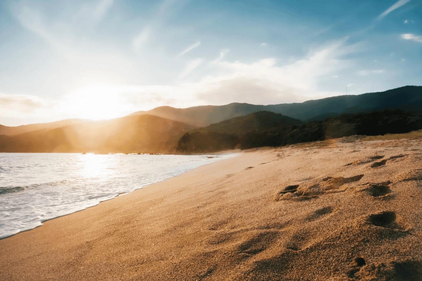 La plage d'Olmeto dans le Valinco